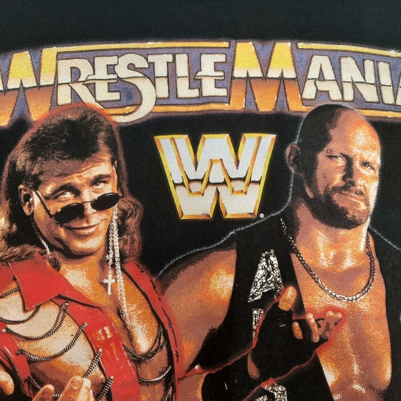 Mad Engine WWE Wrestlemania XIV Stone Cold vs Shawn Michaels 1998 Adult Sz M - Picture 4 of 8